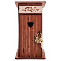 Туалет копилка 1 кабинка "Деньги не пахнут" окрашенная во Домодедово